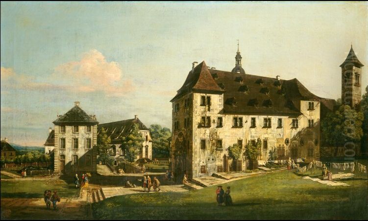 Courtyard with the Magdalenenburg Oil Painting by Canaletto