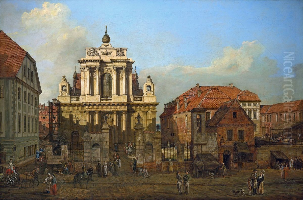 Carmelite Church in Warsaw. Oil Painting by Bernardo Bellotto