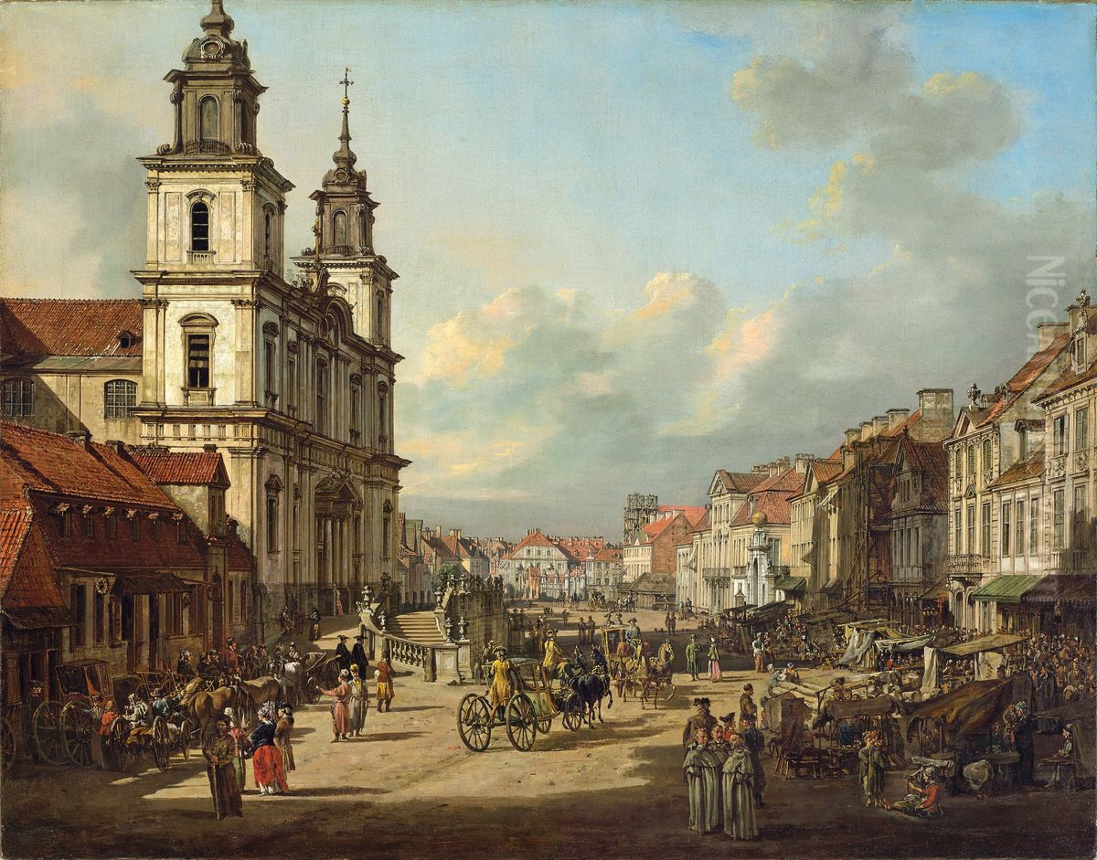 Church of the Holy Cross in Warsaw. Oil Painting by Bernardo Bellotto