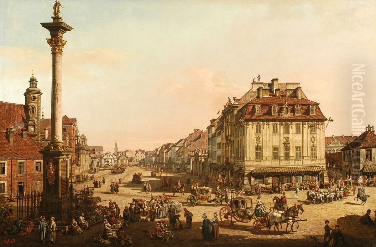 Cracow Suburb as seen from the Cracow Gate. Oil Painting by Bernardo Bellotto