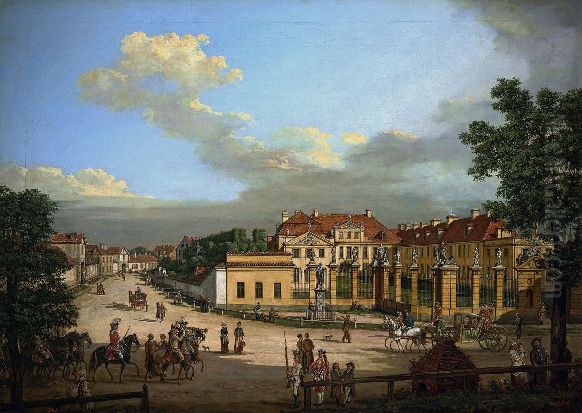 Mniszech Palace in Warsaw. Oil Painting by Bernardo Bellotto