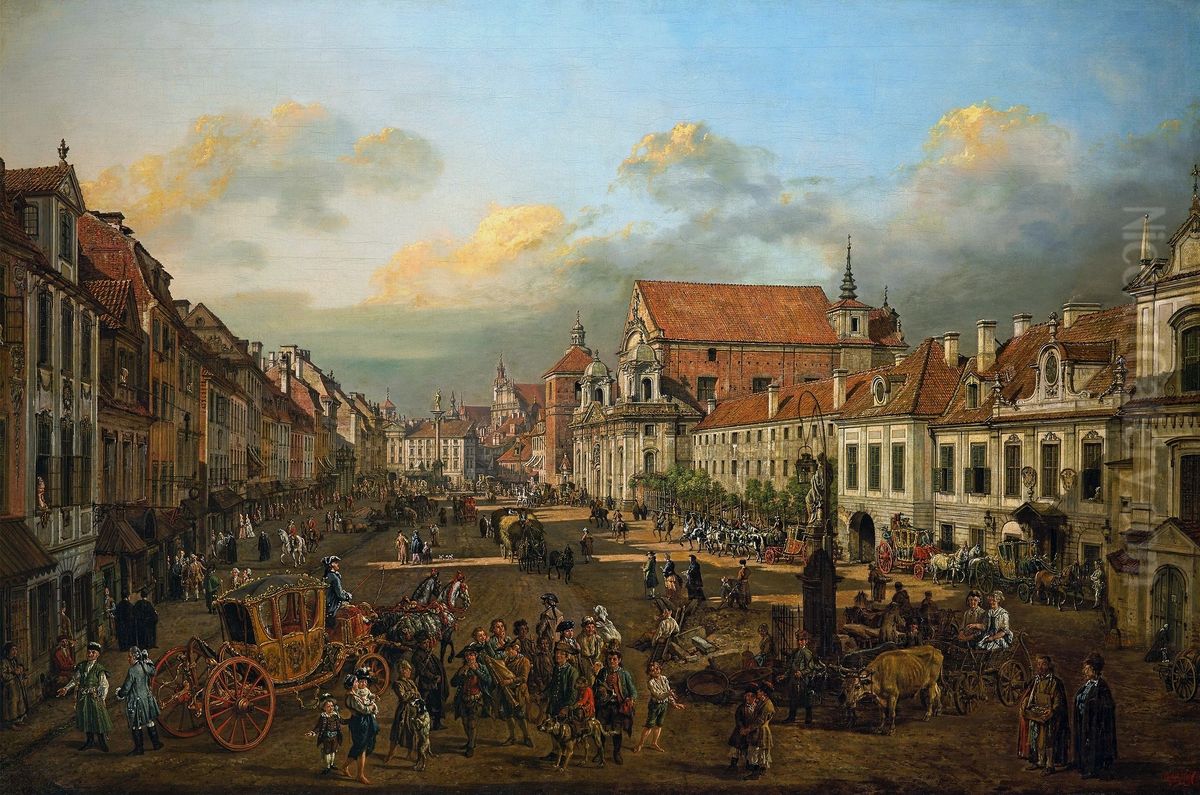 View of Cracow Suburb leading to the Castle Square. Oil Painting by Bernardo Bellotto