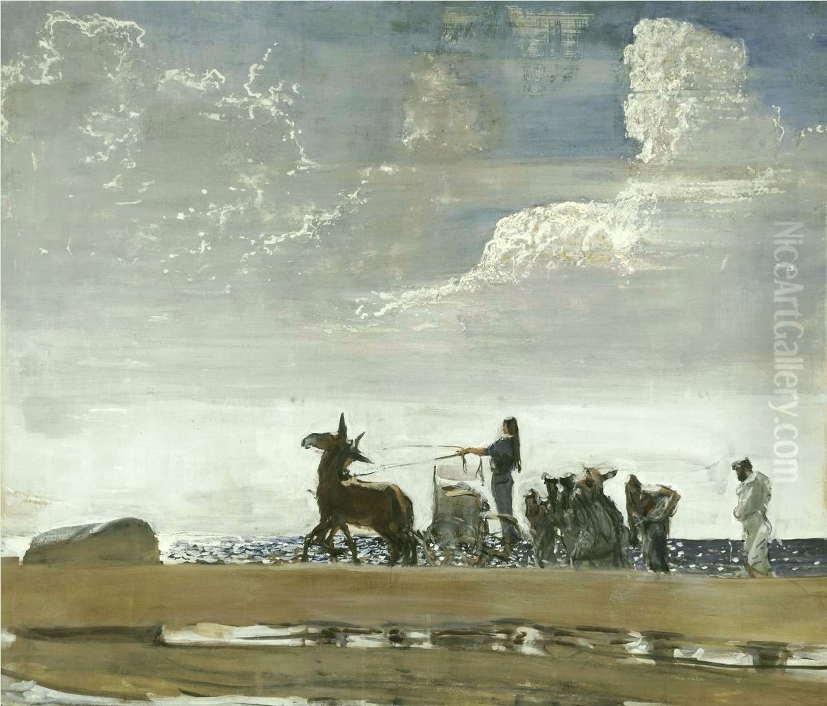 Odysseus and Nausicaa Oil Painting by Valentin Serov