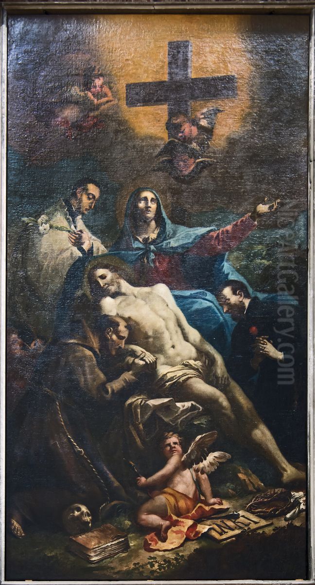 Descent from the Cross Oil Painting by Agostino Ugolini