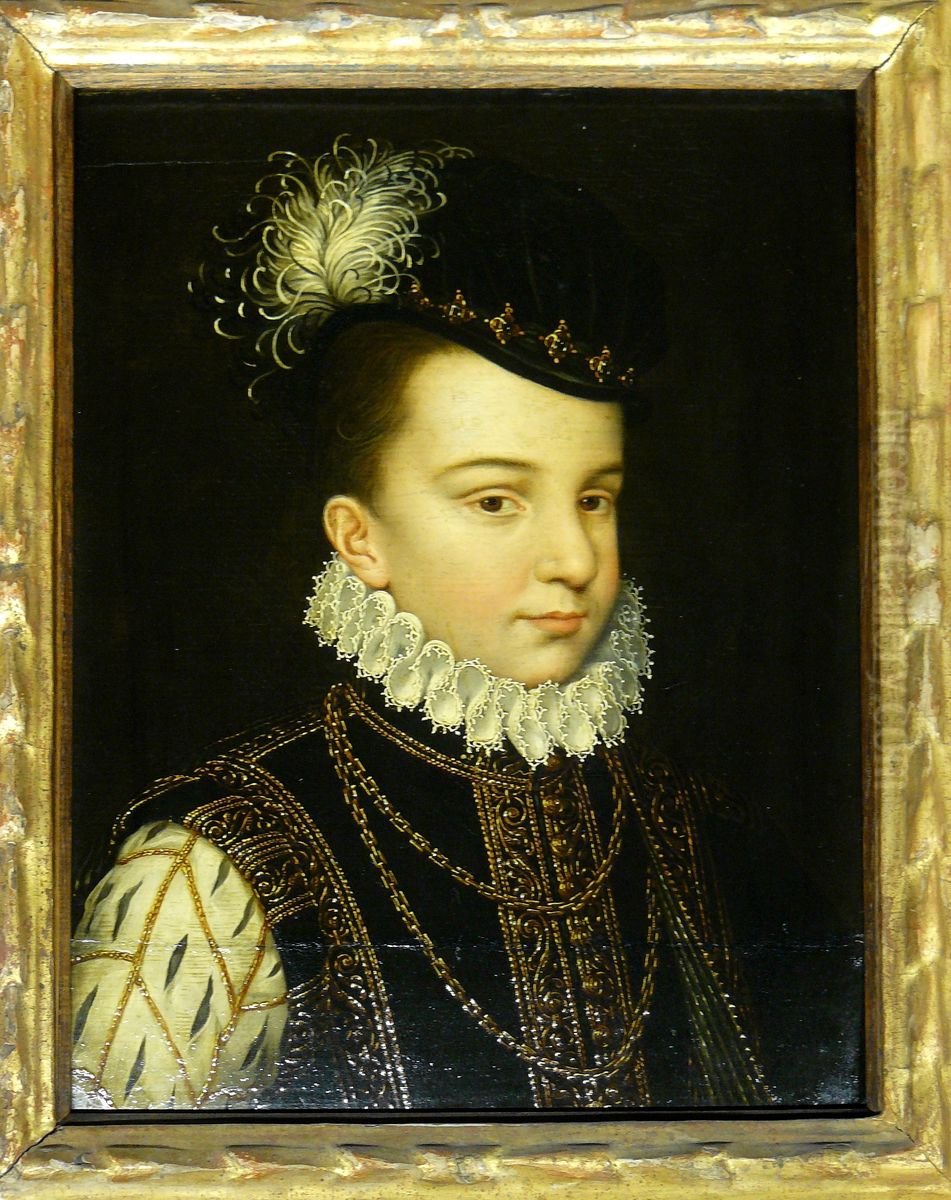 Francois Hercule de France (1554 - 1584), Duc d'Alencon, quatrieme fils d'Henri II et de Catherine de Medicis, duc d'Anjou a l'avenement d'Henri III Oil Painting by Francois Clouet