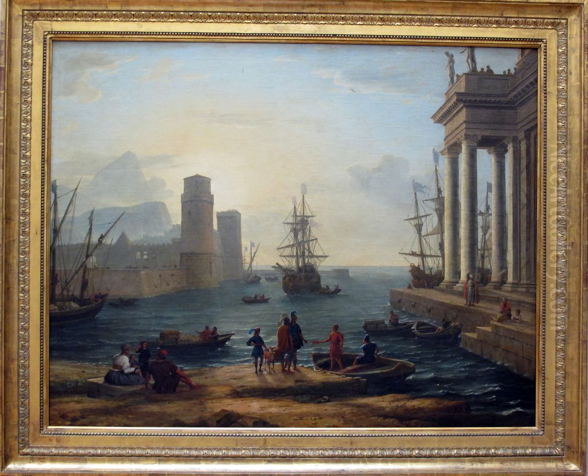 porto di mare, effetto di nebbia Oil Painting by Claude Lorrain (Claude Gellee)
