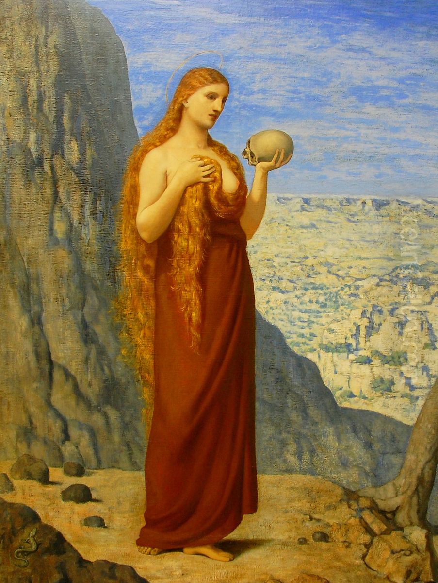 St. Mary Magdalene in the Desert Oil Painting by Pierre Puvis de Chavannes