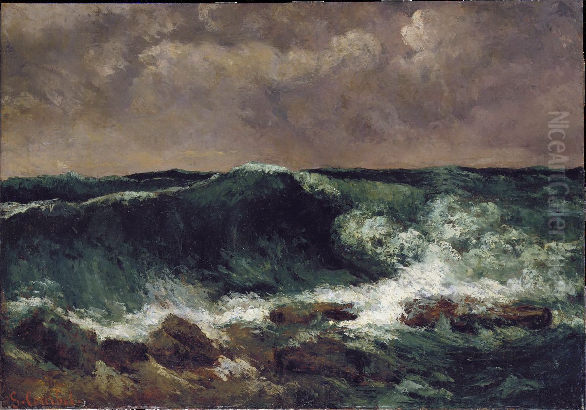 Die Woge Oil Painting by Gustave Courbet