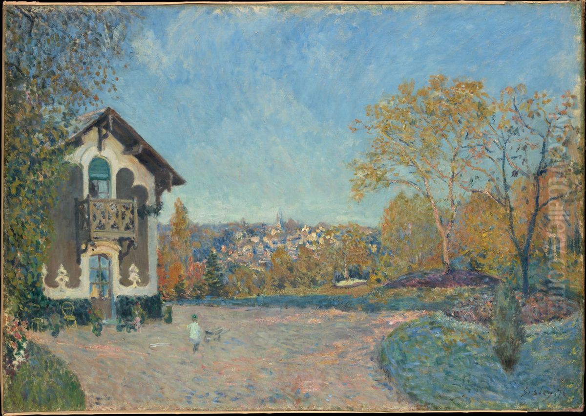 View of Marly-le-Roi from Coeur-Volant Oil Painting by Alfred Sisley