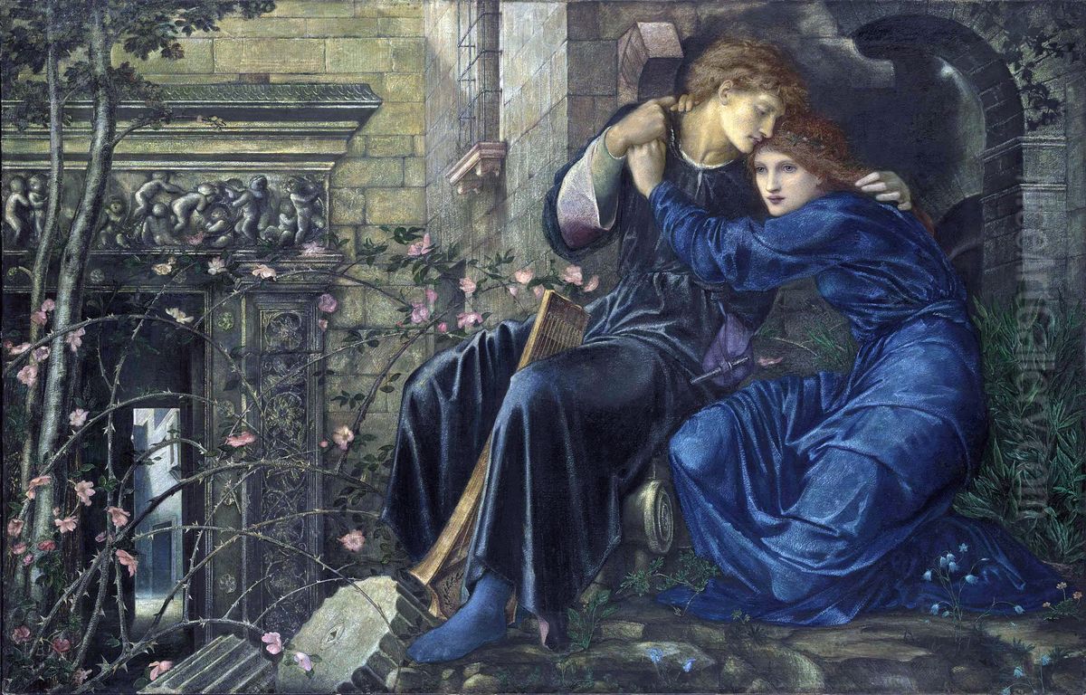 Love Among the Ruins Oil Painting by Edward Burne-Jones