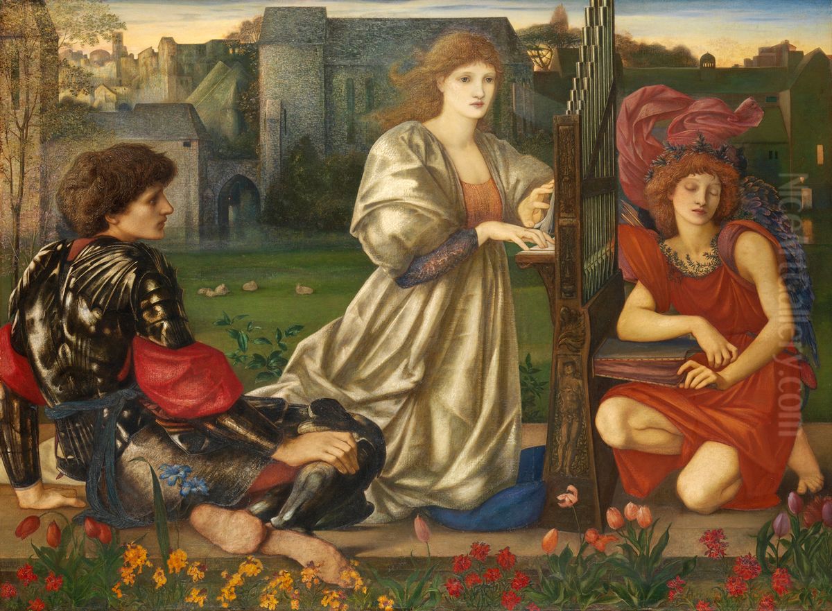The Love Song Oil Painting by Edward Burne-Jones