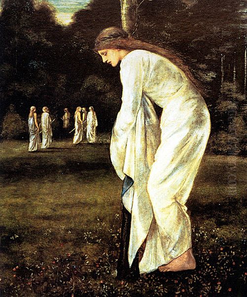 The Princess Tied to the Tree Oil Painting by Edward Burne-Jones