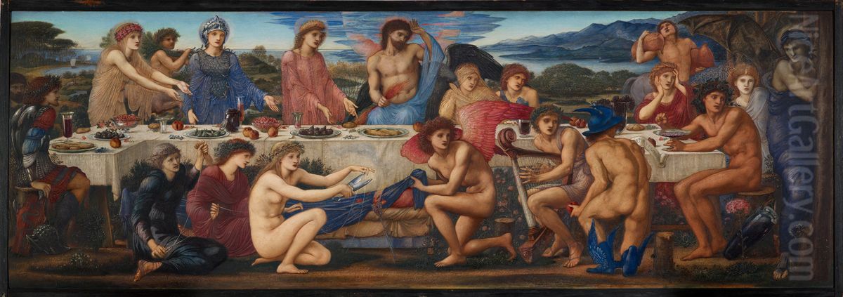 The Feast of Peleus Oil Painting by Edward Burne-Jones
