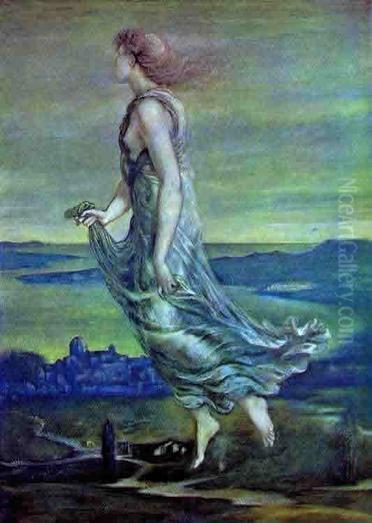 The Evening Star Oil Painting by Edward Burne-Jones