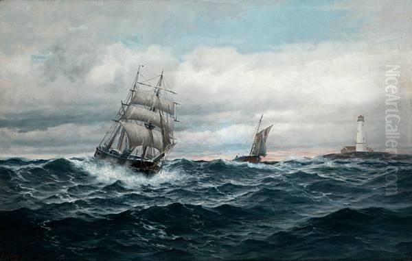 For fulle seil Oil Painting by Martin Aagaard