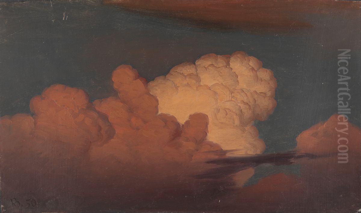 Cloud Study Oil Painting by Knud Baade