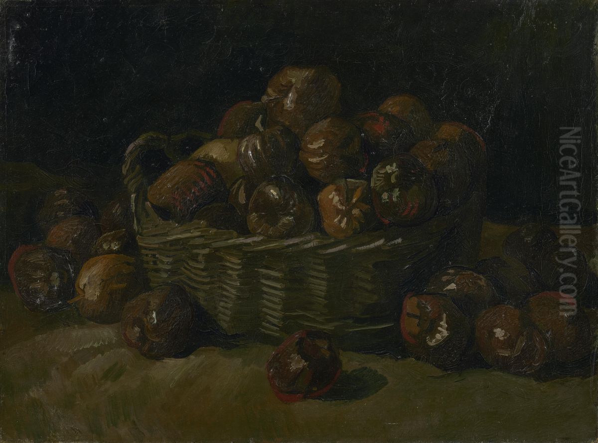 Mand met appels Oil Painting by Vincent Van Gogh