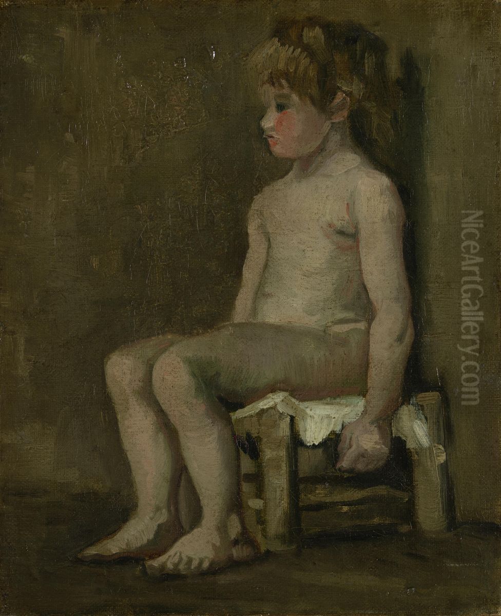 Nude Girl, Seated Oil Painting by Vincent Van Gogh