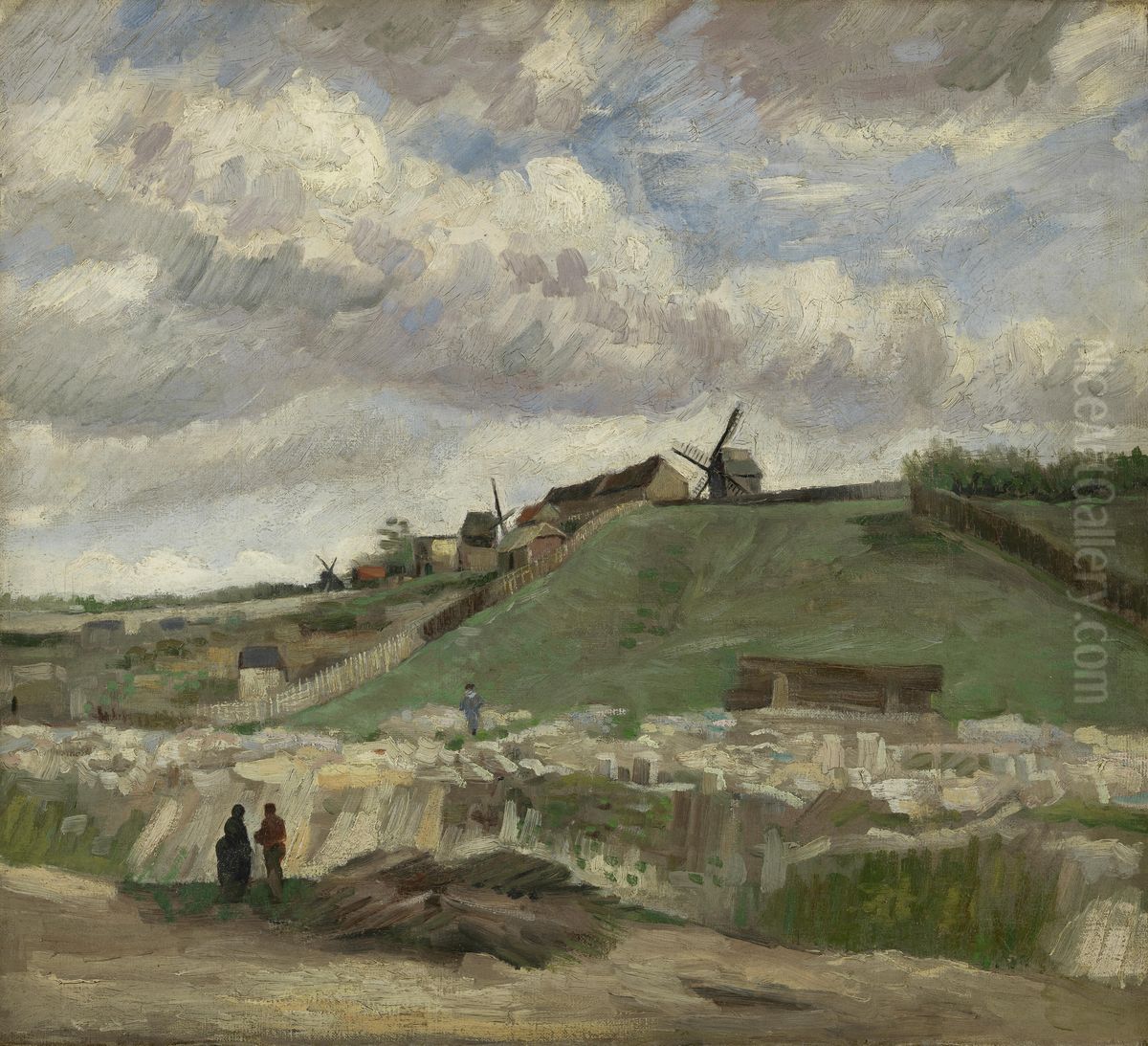 The Hill of Montmartre with Stone Quarry Oil Painting by Vincent Van Gogh