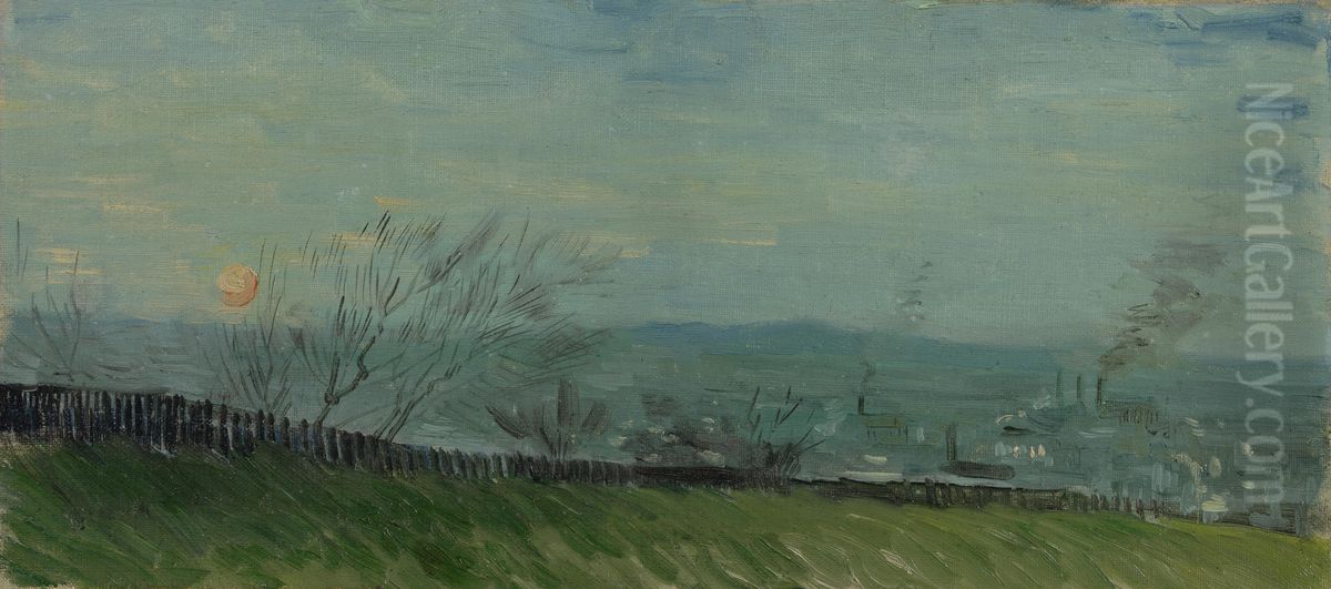 Sunset in Montmartre Oil Painting by Vincent Van Gogh