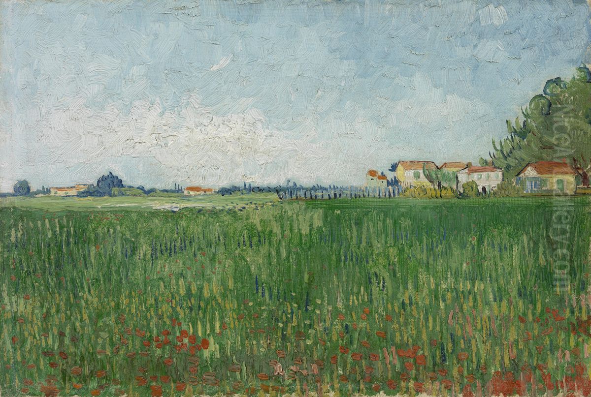 Veld met klaprozen Oil Painting by Vincent Van Gogh