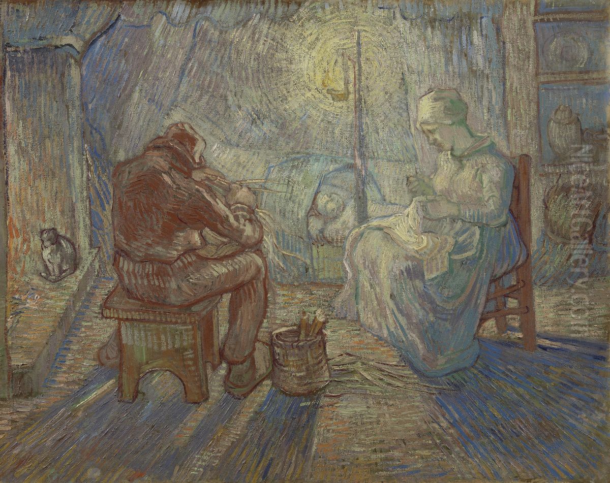 Evening (after Millet) Oil Painting by Vincent Van Gogh
