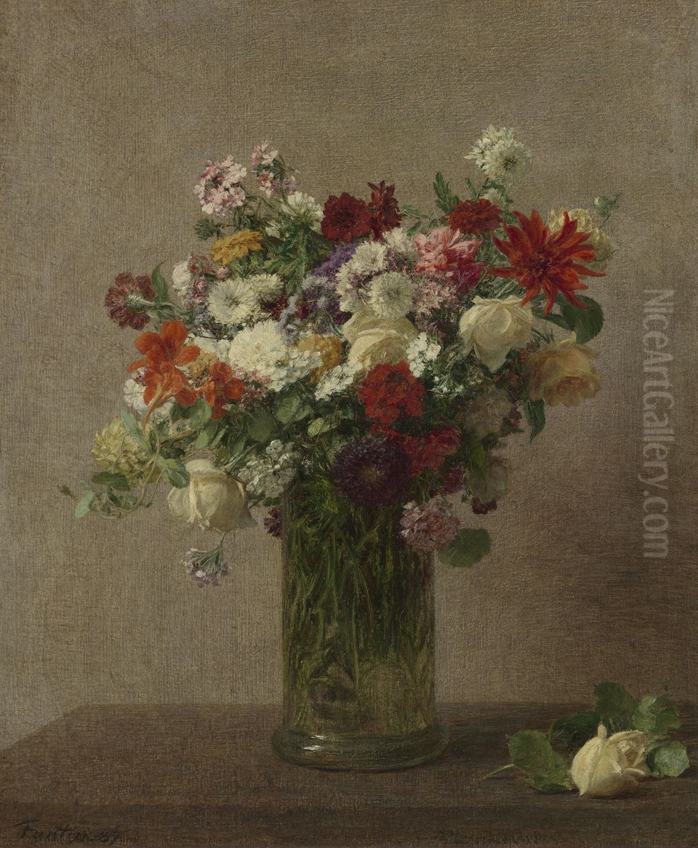 Flowers from Normandy Oil Painting by Henri Fantin-Latour