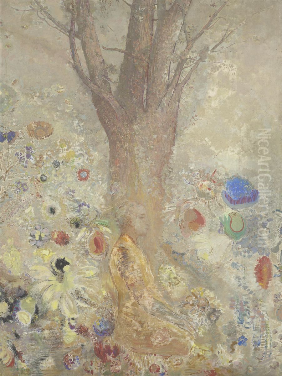 The Buddha Oil Painting by Odilon Redon