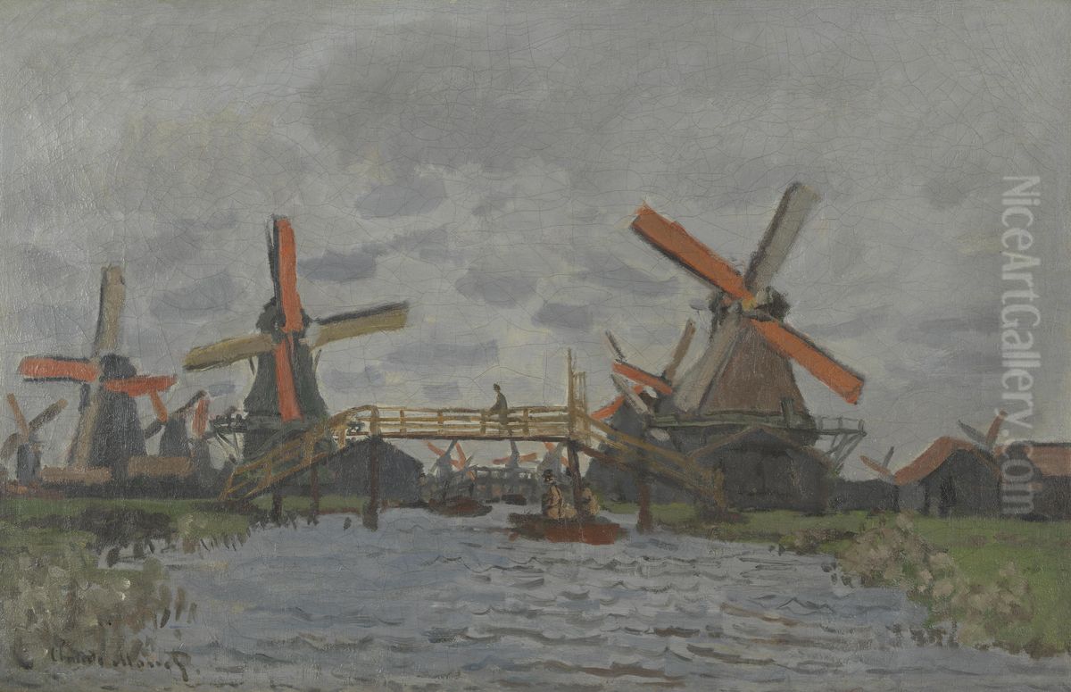 Molens bij Zaandam Oil Painting by Claude Oscar Monet