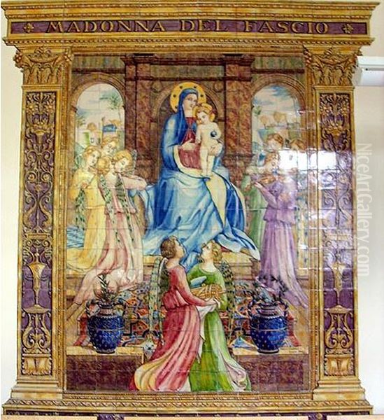 Madonna of the sheaves Oil Painting by Leopoldo Battistini