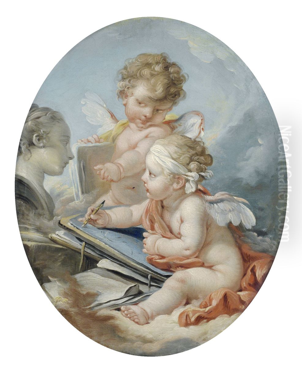 Drawing Oil Painting by Francois Boucher