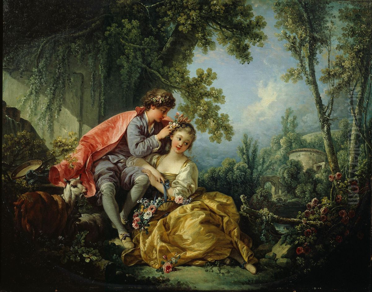Spring Oil Painting by Francois Boucher