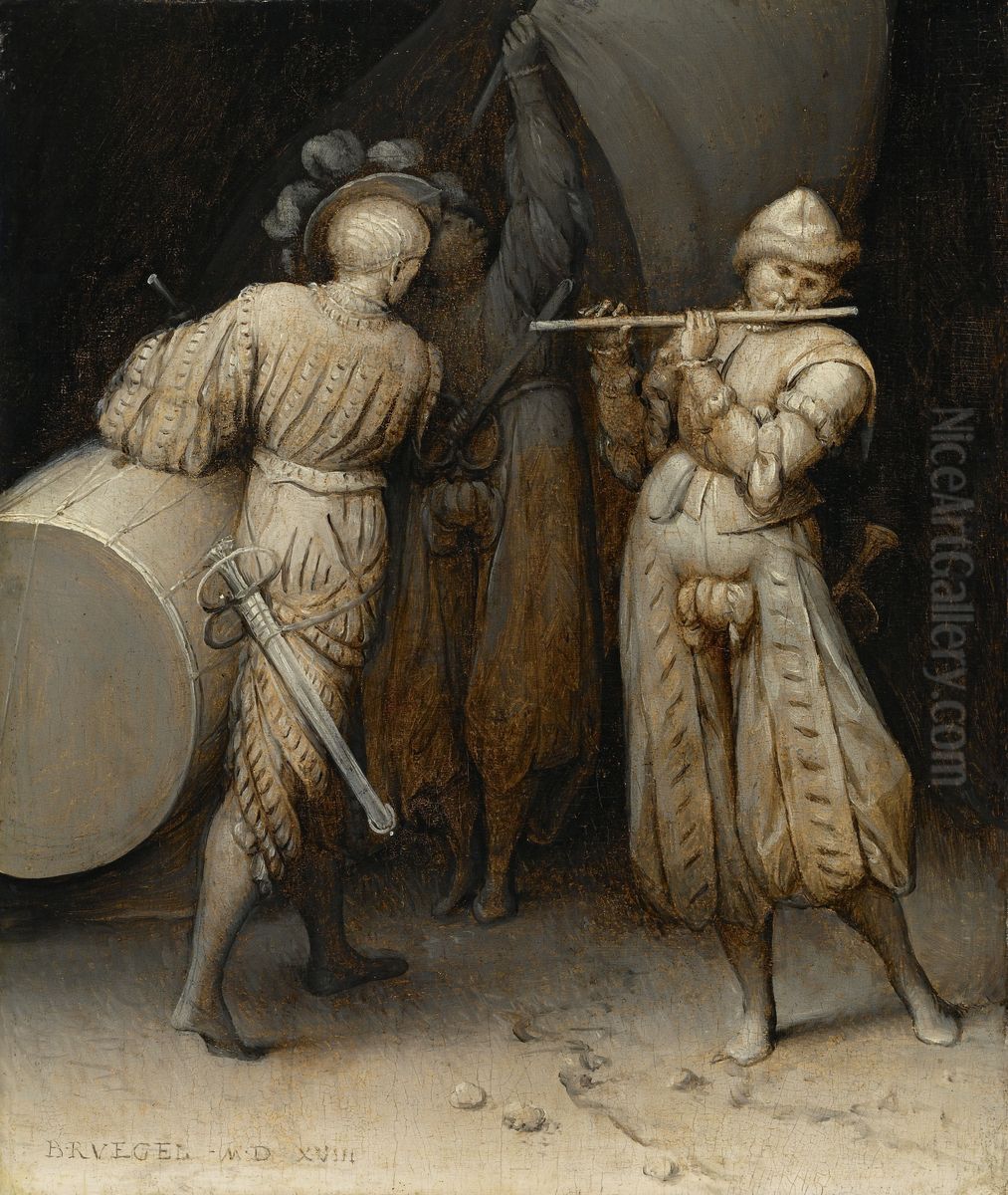 De drie soldaten Oil Painting by Pieter Brueghel the Elder