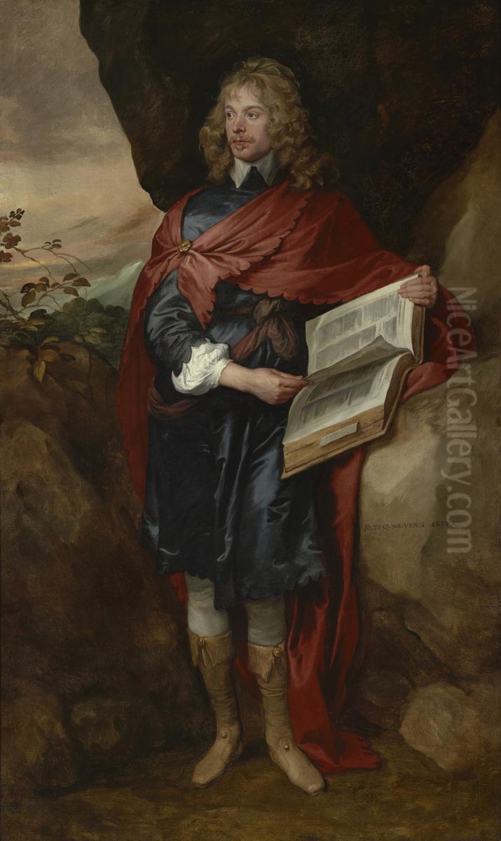 Portrait of Sir John Suckling (1609-?) as Hamlet Oil Painting by Sir Anthony Van Dyck