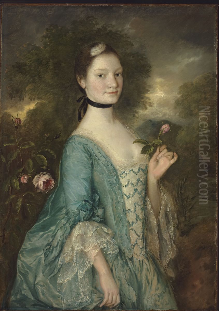 Portrait of Sarah, Lady Innes Oil Painting by Thomas Gainsborough