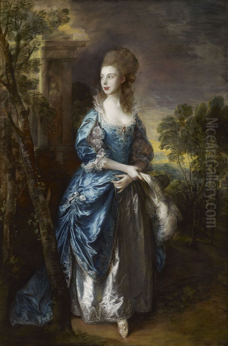 Portrait of The Hon. Frances Duncombe Oil Painting by Thomas Gainsborough