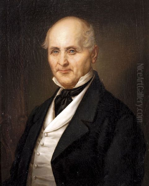 Portrait of a Man Oil Painting by Mor Adler