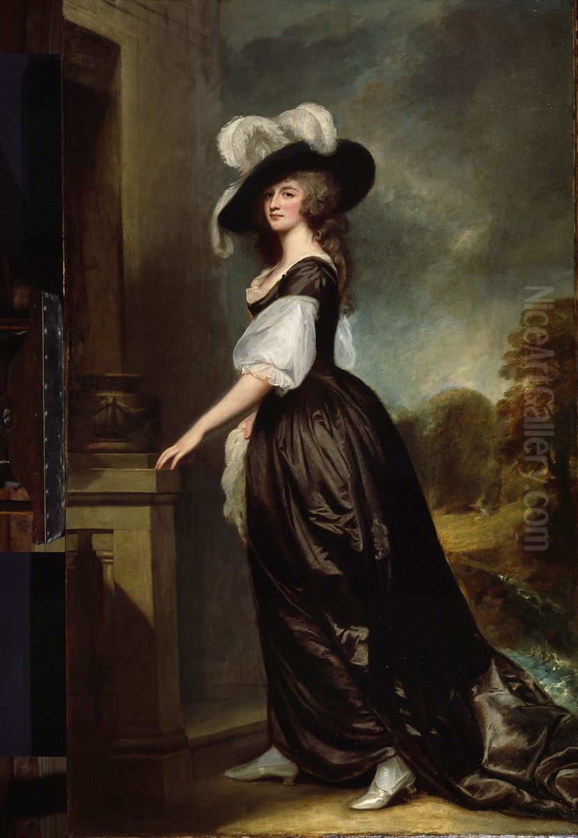 Charlotte, Lady Milnes Oil Painting by George Romney