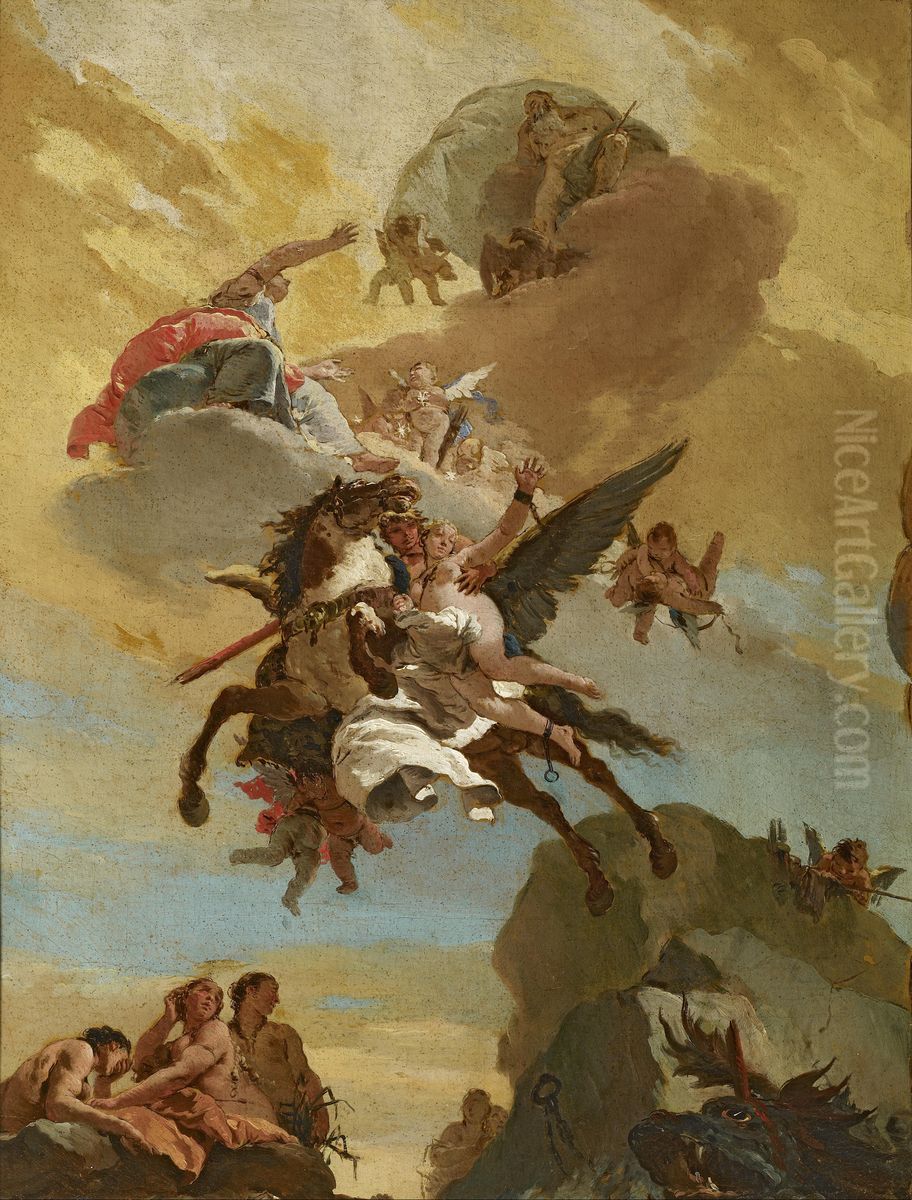 Perseus and Andromeda Oil Painting by Giovanni Battista Tiepolo