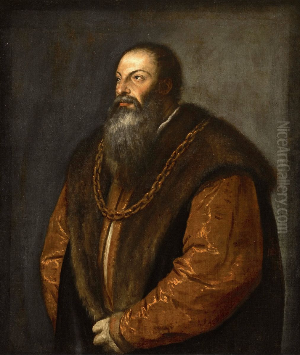 Portrait ofPietro Aretino Oil Painting by Titian