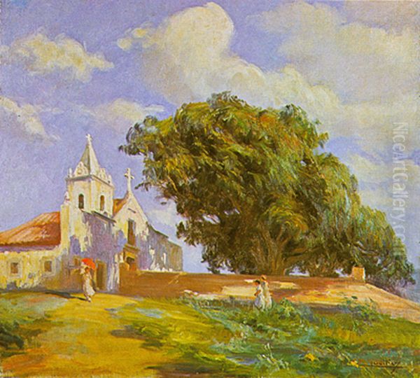 Effects of Sun - Morning in Niteroi Oil Painting by Lucilio de Albuquerque