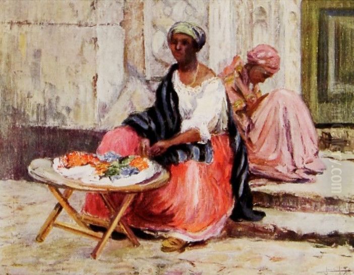 Doceira baiana Oil Painting by Lucilio de Albuquerque