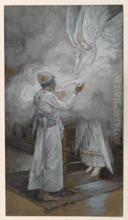 Vision de Zacharie Oil Painting by James Jacques Joseph Tissot