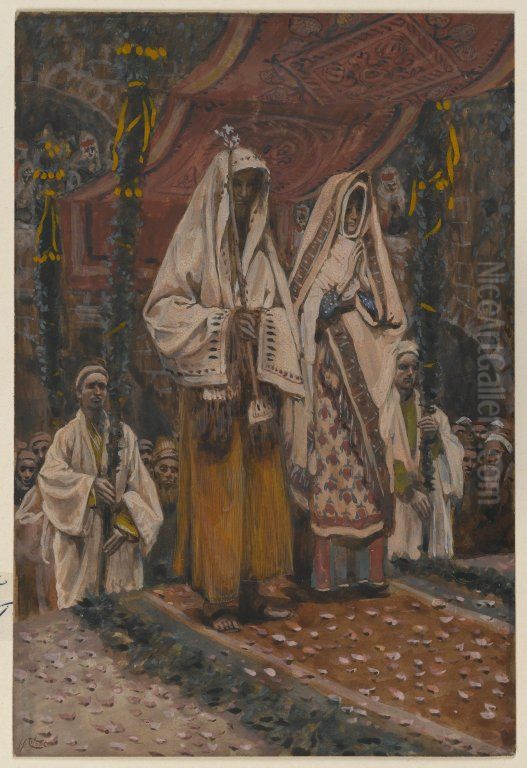 The Betrothal of the Holy Virgin and Saint Joseph Oil Painting by James Jacques Joseph Tissot