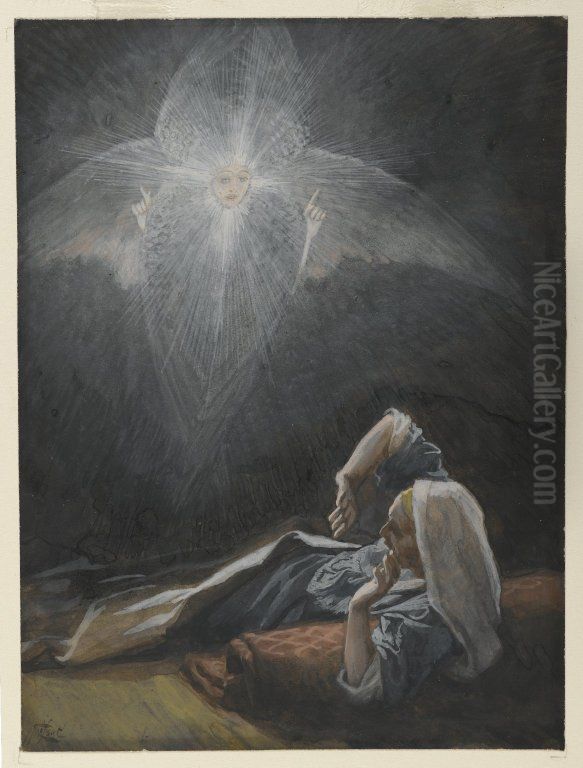 Vision de Saint Joseph Oil Painting by James Jacques Joseph Tissot