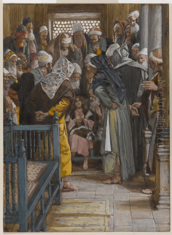 Jesus parmi les docteurs Oil Painting by James Jacques Joseph Tissot