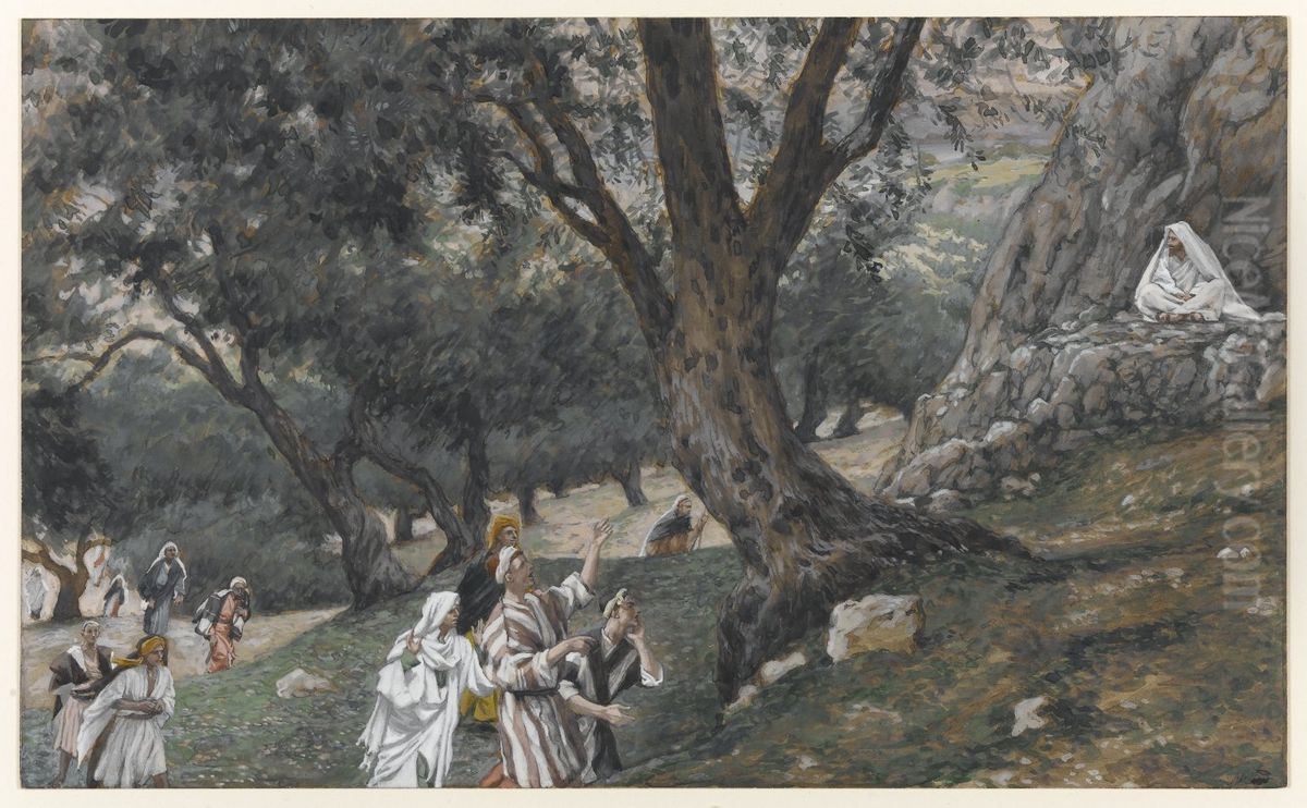 Jesus Went Out into a Desert Place Oil Painting by James Jacques Joseph Tissot