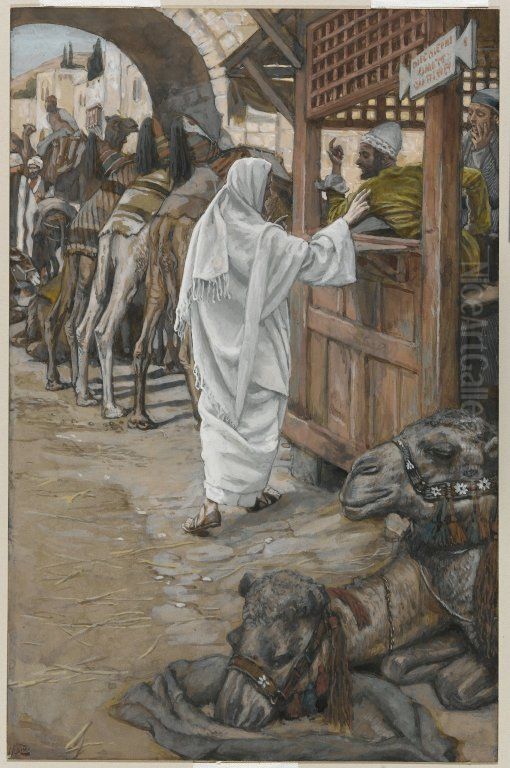 Vocation de Saint Mathieu Oil Painting by James Jacques Joseph Tissot
