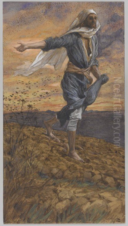 Le semeur Oil Painting by James Jacques Joseph Tissot