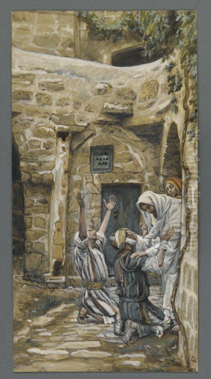 The Blind of Capernaum Oil Painting by James Jacques Joseph Tissot